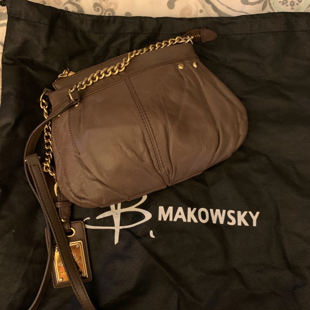 Brown‎ leather  crossbody